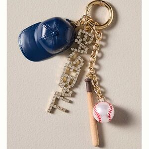 Anthropologie Baseball Bag Charm NWT